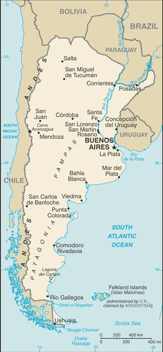 Argentina Landscape Map