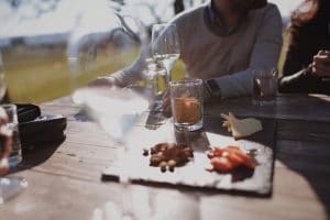 people eating at table