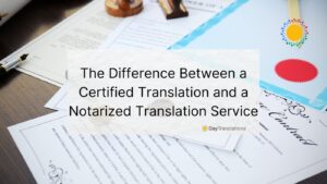 certified translation and notarized translation