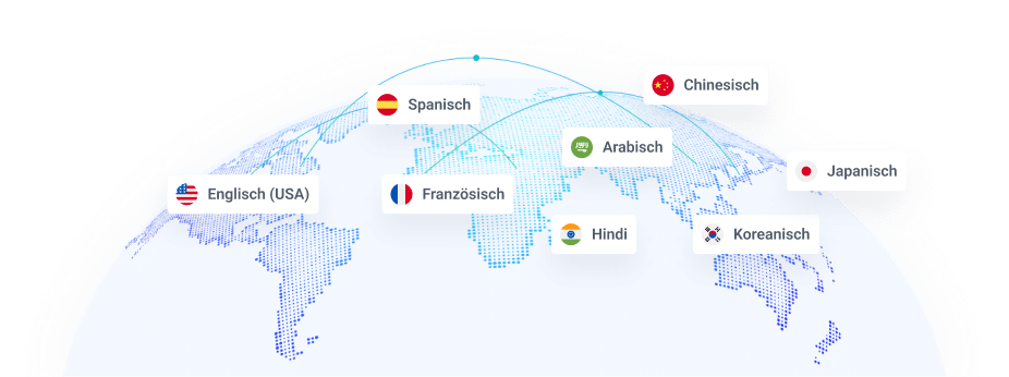 Wir übersetzen Ihre Dokumente in mehr als 110 Sprachen